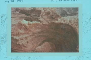 Skyline Natural Arch or Stevens Arch.  Mouth of Stevens Creek and the Escalante River