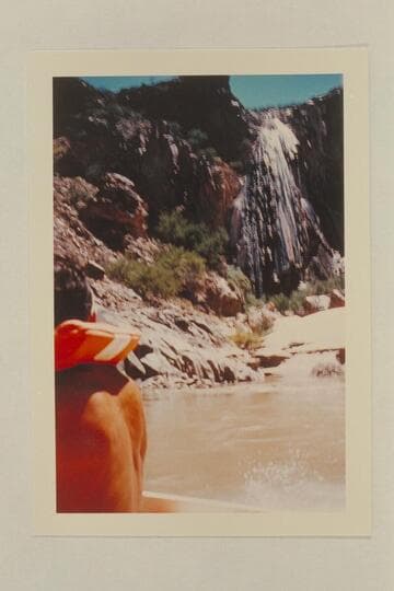 Travertine Falls as the jet boats passed it up river