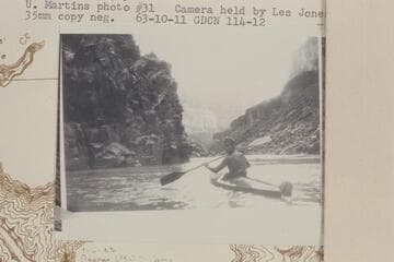 Down river at Mile 114.  Ulrich Martins in the kayak