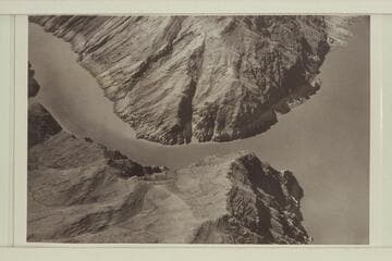 Grand Wash Canyon; Mile 284.  Mouth of Grand Wash lower right.  End of the silt