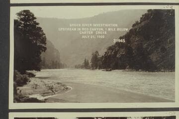 Green River Investigation:  Upstream in Red Canyon, 1 mile below Carter Creek