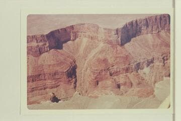 Rim of cove above Cave Springs Rapid and right bank