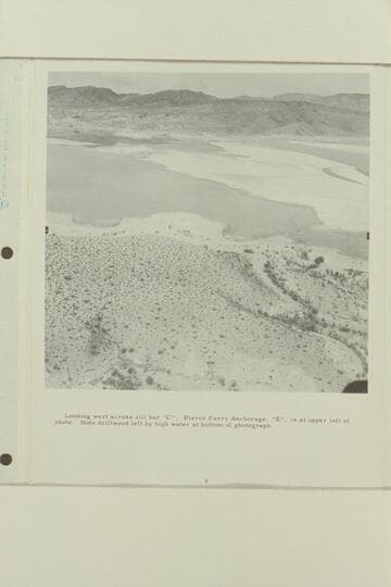 [Looking west across silt bar "C"]