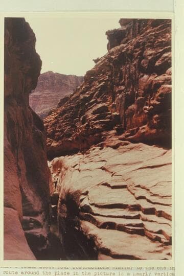 Obstacle in Rider (Houserock) Canyon.  Route out of picture