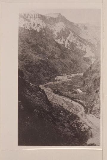 Camp Rust on Bright Angel Creek.  Tents in row had a cot and wash basin.  Other tent was cook tent