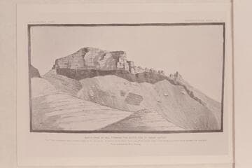 South face of hill forming south side of Chuar Outlet.  Sketch by B. L. Young