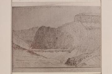 Right half of sketch by B. L. Young showing "Lower Portion of Nunkoweap Valley"