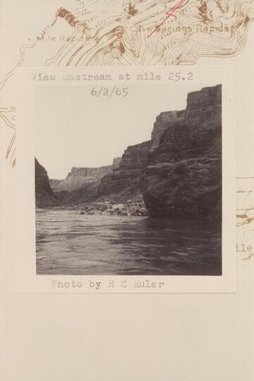 Upstream at Mile 24.9 at head of 25 Mile Rapid