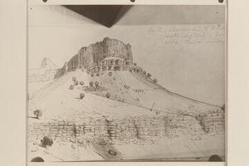 Tonto, Devonian and Red Wall section south side Chuar Valley.  Copy of original sketch by B. L. Young