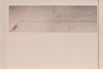 Copy of original sketch captioned:  Ridge south of Lava Canon.  Probably drawn by B. L. Young