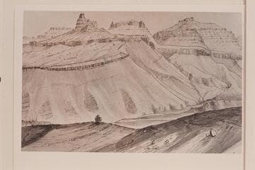 Original sketch of B. L. Young showing Part of Nankoweap Valley