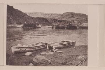 Eddy's larger boats--"Powell" and "Coronado" at Lees Ferry