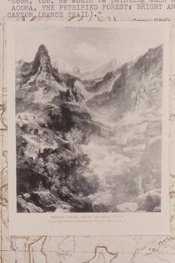 Bright Angel Trail--from an original painting by Thomas Moran