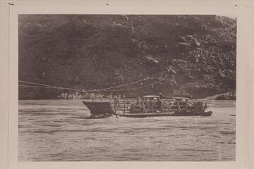 Lees Ferry carrying two autos shortly before it sank in June 1928