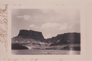 Up from about Mile 33 to The Castle as named by the Brown-Stanton party.  EleVation 5338 ft.  Near Steer Mesa