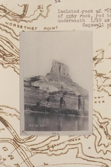 Butte northwest of end of Steer Mesa from Mile 34.9