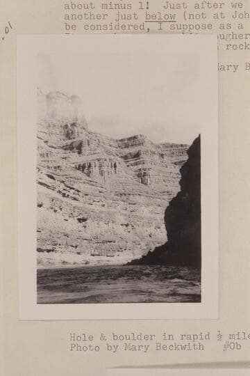 Looking downstream at rapid 1/2 mile above Johns Canyon