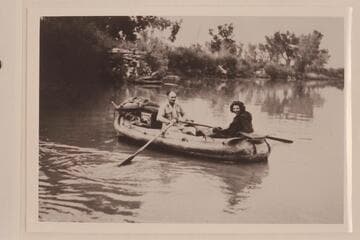 Harry Aleson and Georgie White starting from Green River, Utah for run from Green River to Hite