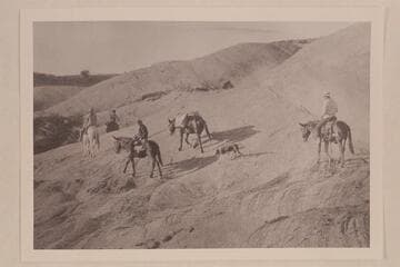 Travel over the bald heads near Nasja Creek.  The party organized by Raymond Armsby to set the plaque at Rainbow Bridge