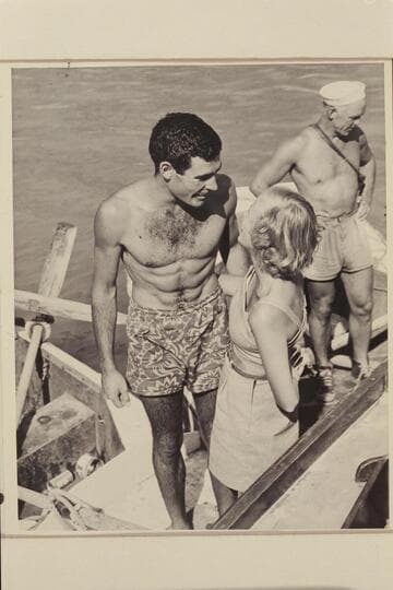 Garth Marston; Shirley Marston; Moulty Fulmer.  End of 1948 run