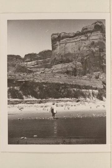 In Escalante Canyon returning from Gregory Bridge?  Millie Baker carries the sack