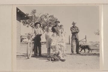 C. M. Bundy and family; Mt. Trumbull