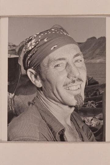 Walter Blaylock;  Twin Falls, Idaho.  At end of Grand Canyon traverse with Georgie White;  Temple Bar, Lake Mead