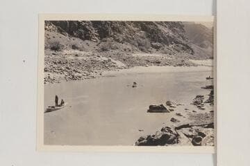 Up river from Pipe Creek showing the Dusty Dozen departing at 9:45 A.M