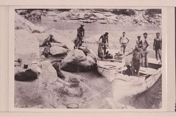 Eddy crew and the two big boats in Marble Canyon