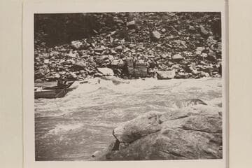 Norm Nevills in the "Wen" in Rapid No. 24 (?) in The Big Drop.  Cataract Canyon