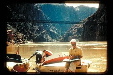 Writing the log, Bright Angel Creek