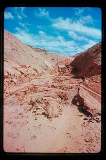 Road washed out toward south end of Waterpocket