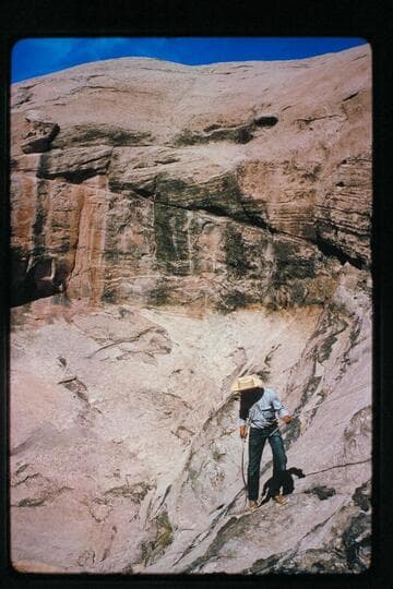 Bates tries out the rope