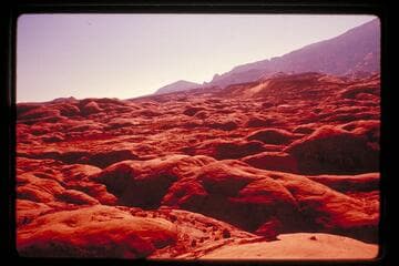 Across drainage of Lehi Canyon to base of camp of 1959; mesas 4640 and 4903 from Little Gray Mesa