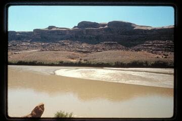 Sand bar at Turtle Head Rock below Moab