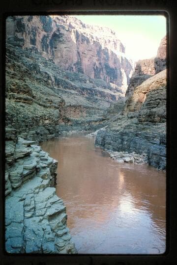 Down from lower end of ledge of Supai