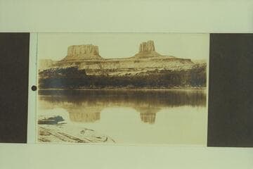 Buttes of the Cross; Crescent Castle.  From Bonita Bend, Mile 29.7