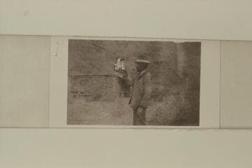 No. 127, Charles Gibbons album.  Scenes at Lees Ferry. "Is man in 127 and 130 Emery--the ferryman?  Or one of the Johnsons?" (Aleson letter, 1953, Apr. 28)