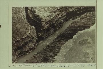 Mouth of Tanner Wash; Sheerwall Rapid.  Approximate gauge:  5,700 cfs