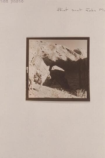 Nancy Daly at White-hat Bridge.  Side canyon of Navajo Canyon, Arizona