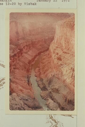 Down river from top of Redwall at Sinyala Rapid which is at bottom margin