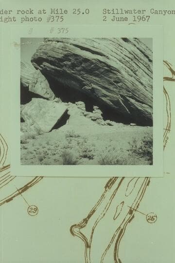 Ruin under rock at Mile 25.0, Stillwater Canyon