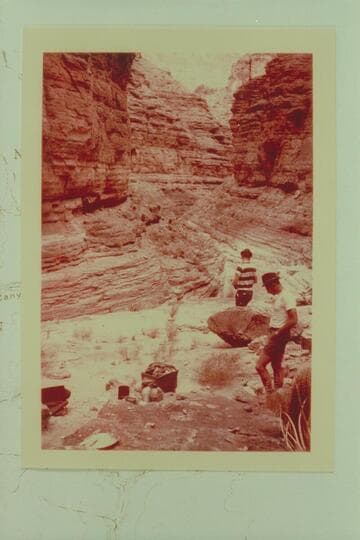 Down Tuckup Canyon at camp 1/3 mile from River