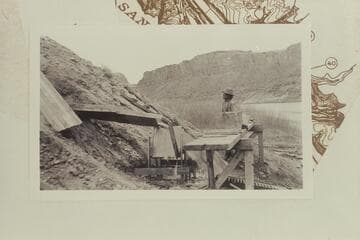 Charles Spencer observing operations of the plant at Camp Ibex