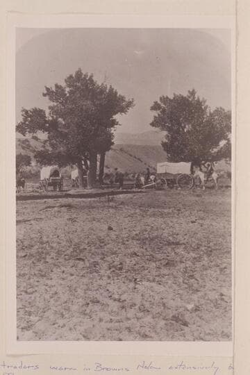 "Views on the Green River", Brown's Park Series.  Drover's camp in Brown's Park