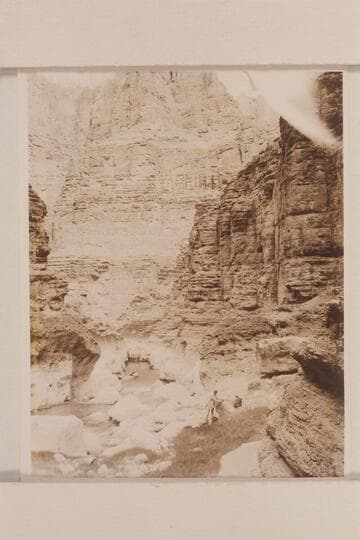 Lagoon at the mouth of Supai Creek.  The Nevills party camped inside the entry to the lagoon