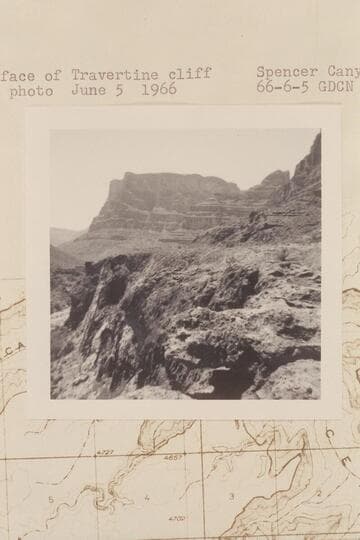 South along face of Travertine Cliff, Spencer Canyon