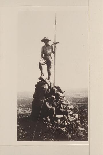 Sarah Fraser on top of Mt. Dellenbaugh on Shivwits Plateau