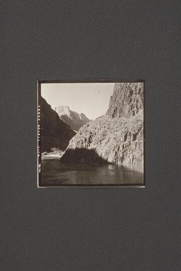 Side Canyon,left bank opp. Separation Canyon.Water is now upper end of Lake Mead.Left bank; Separation Rapid where Powell reports climbing over crags and pinnacles and got rimmed before he created the nice little fiction of being rescued with 2 oars