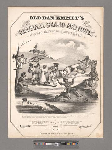 De boatmen's dance : an original banjo melody / by Old Dan. D. Emmit, leader of the Virginia Minstrels